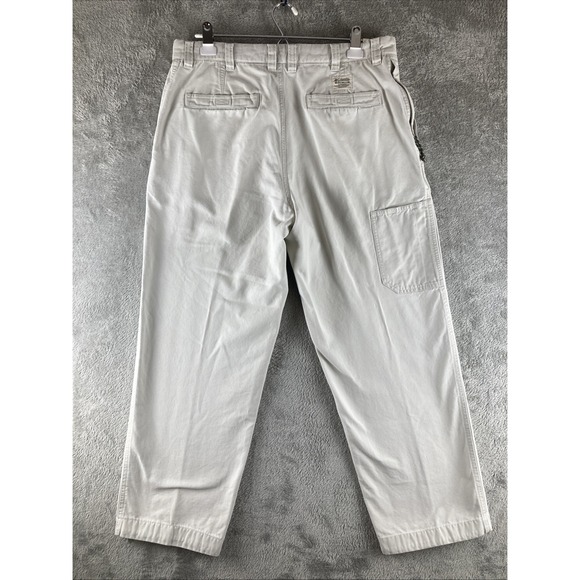 Columbia Roc Pants Mens 36 Beige Chino Outdoors Pocket Cotton Casual 34X28 - Picture 2 of 13